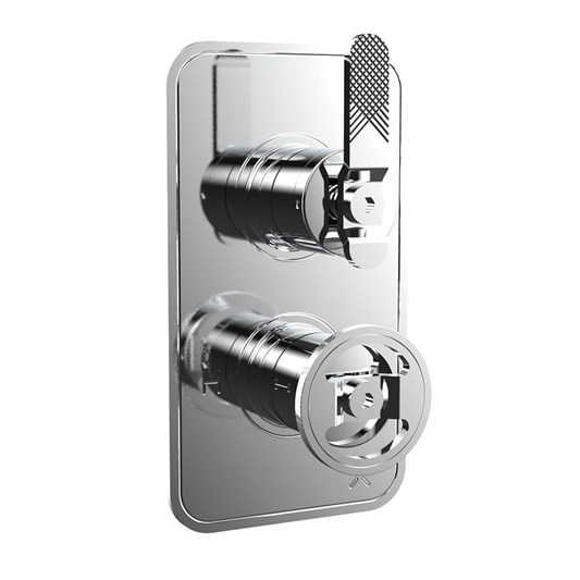 Crosswater Union 1 Outlet Concealed Thermostatic Shower Valve with Lever & Wheel - Chrome