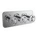 Crosswater Union 2 Outlet Landscape Concealed Thermostatic Shower Valve with Wheels - Chrome
