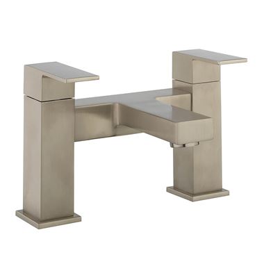 Crosswater Verge Deck Mounted Bath Filler - Brushed Stainless Steel Effect