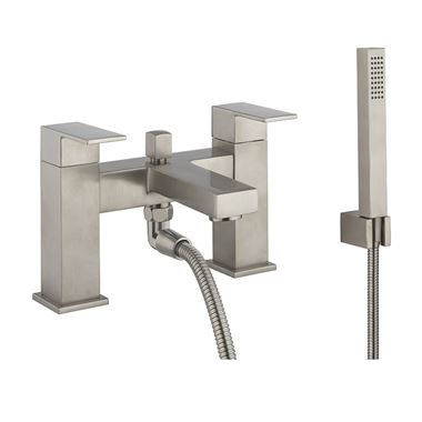 Crosswater Verge Bath Shower Mixer Tap & Kit - Brushed Stainless Steel Effect
