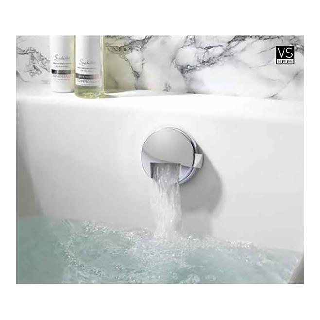 Crosswater VS Slimline Bath Filler with Integrated Overflow & Extended Click Clack Waste - 100cm