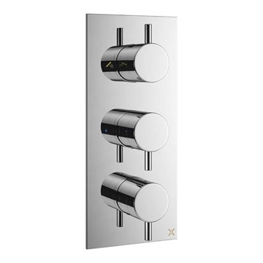 Crosswater Mike Pro Triple Thermostatic Shower Valve with Three Way Diverter - 3 Outlets