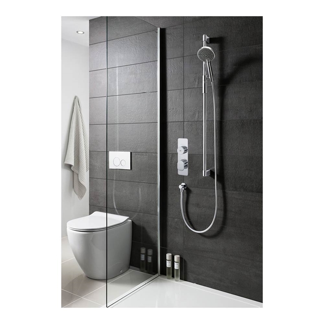 Crosswater Dial Pier Concealed Valve with Slide Rail Kit and 3 Mode Shower Handset