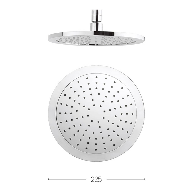 Crosswater Dial 225mm Fixed Shower Head