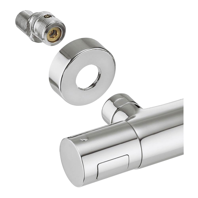 Crosswater Exposed Thermostatic Shower Unions with Integrated Shutoff