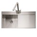 Caple Cubit 1 Bowl Satin Stainless Steel Sink & Waste Kit with Right Hand Drainer - 1000 x 520mm