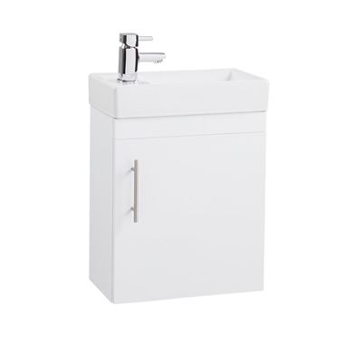 Drench 400mm Wall Hung Vanity Unit and Basin - White