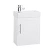 Compact 400mm Wall Hung Vanity Unit and Basin - White