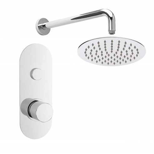 Christina Concealed Thermostatic Push Button Shower Valve & Fixed Shower Head