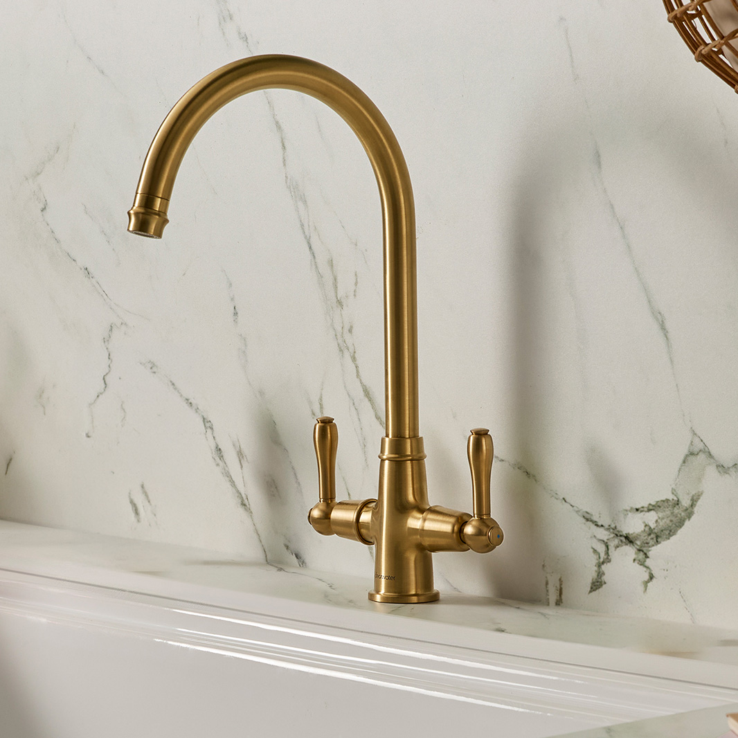Clearwater Broadway Traditional Twist & Spray Mono Kitchen Mixer Tap