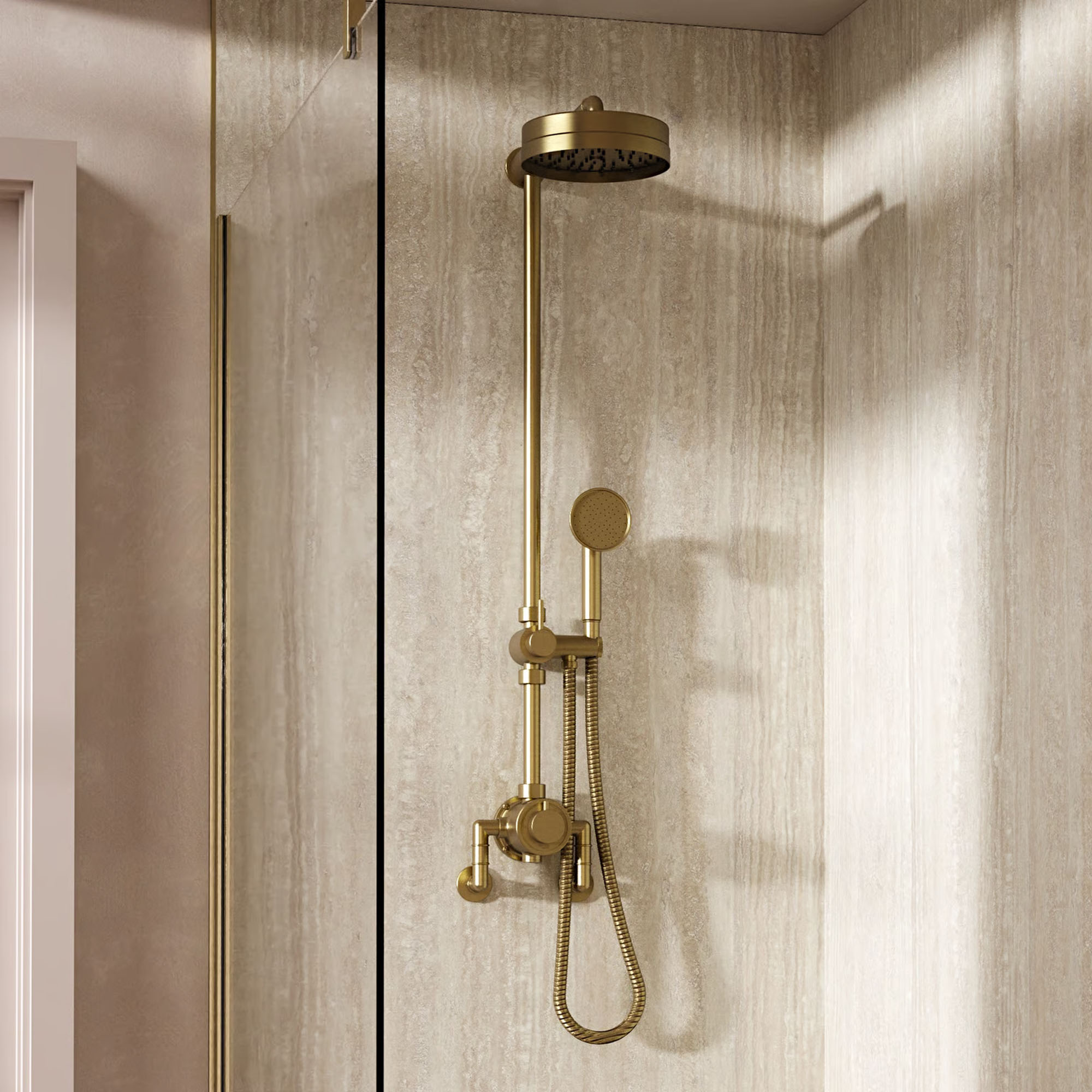Crosswater MPRO Industrial Multifunction Thermostatic Shower Valve & Rigid Riser Kit