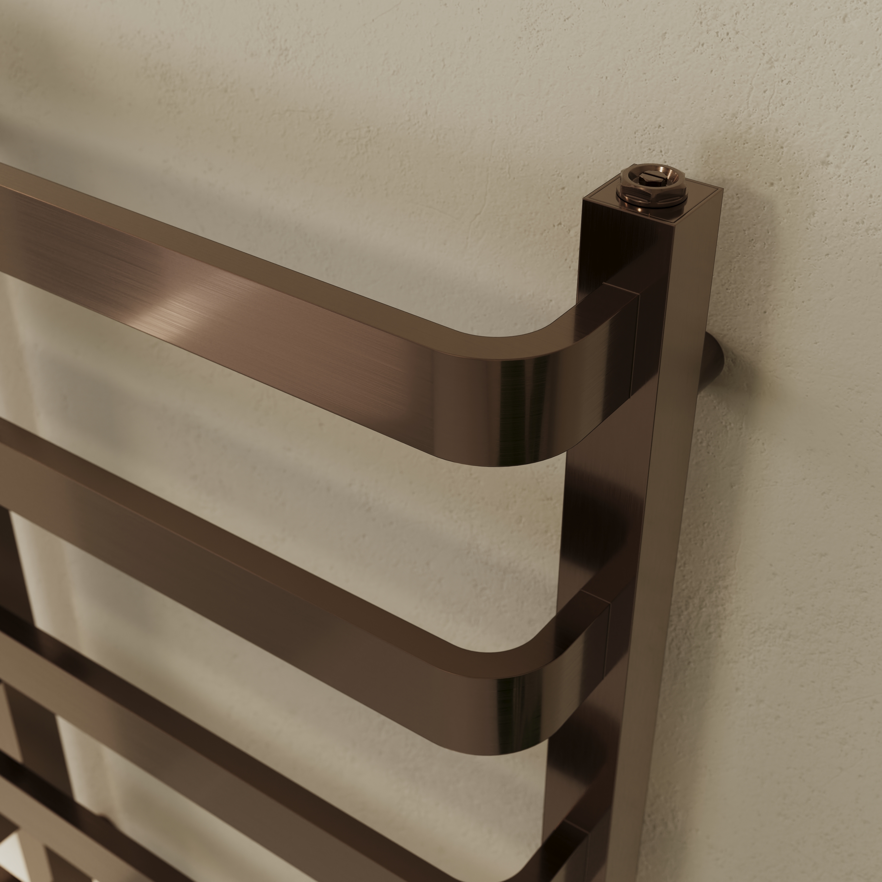 Toasty Balance Brushed Bronze Heated Towel Rail