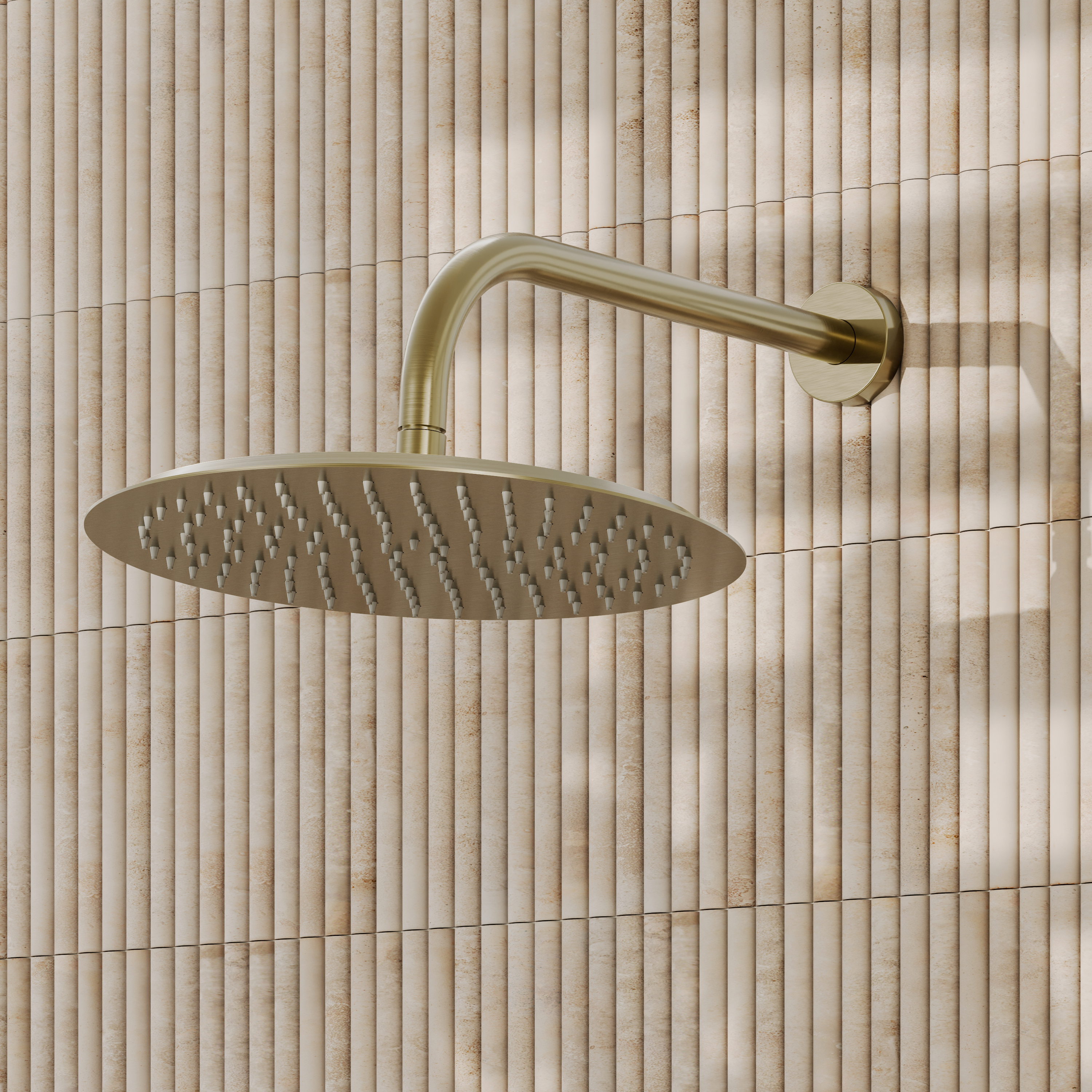 Core Round Shower Head with Wall Mounted Shower Arm