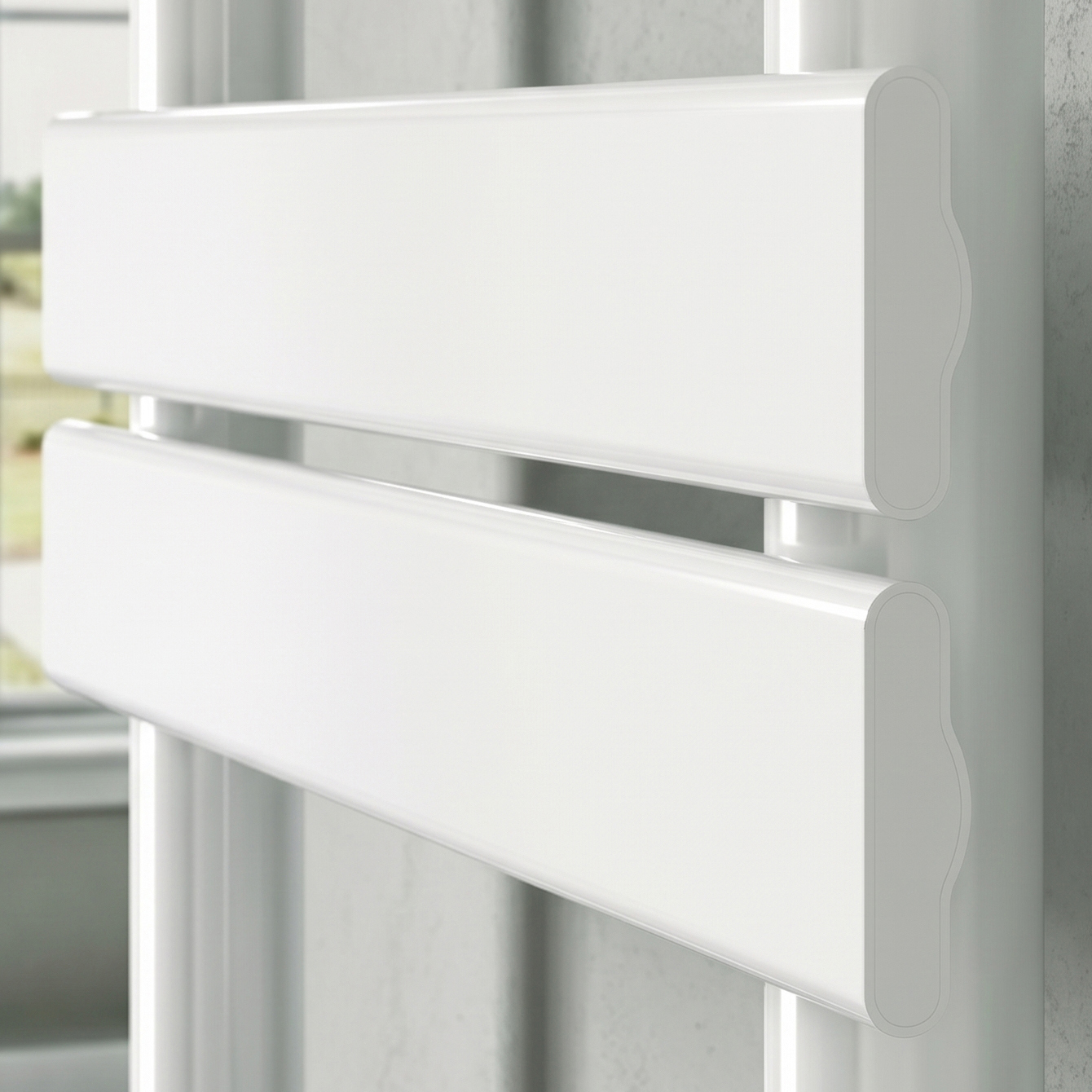 Toasty Hush White Flat Panel Heated Towel Rail