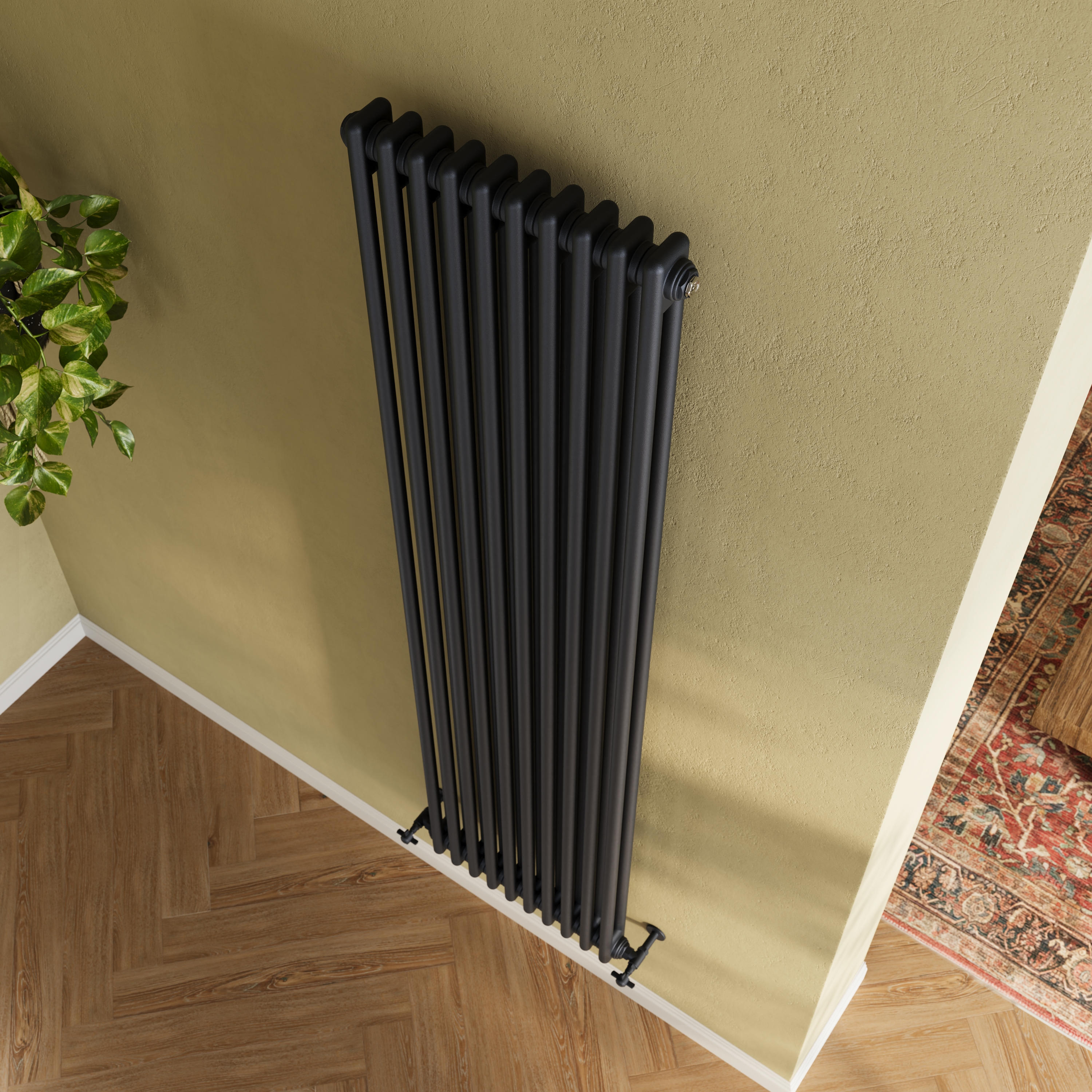 Toasty Ardleigh Matt Black Vertical Column Radiator