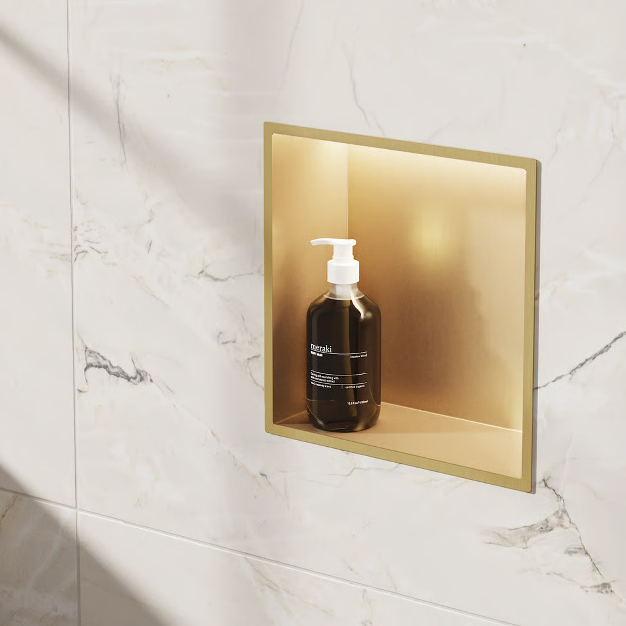Crosswater Inset LED Illuminated Shower Niche - 305 x 305mm