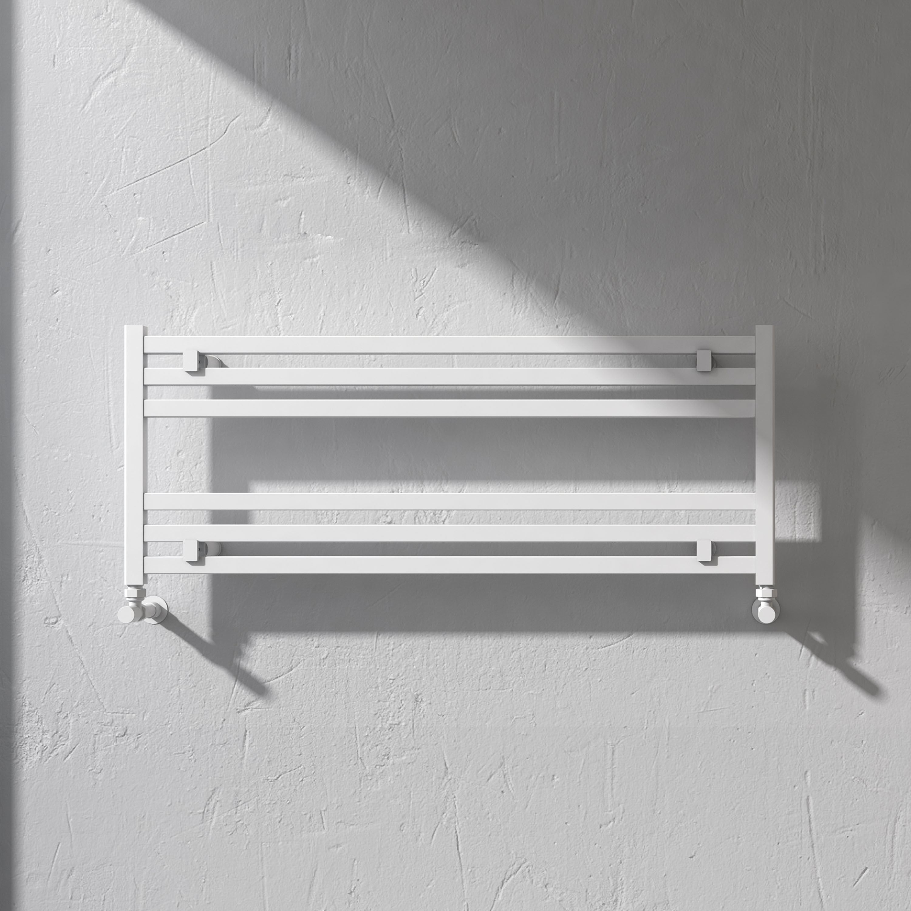 Carisa Fame Horizontal Ladder Aluminium Designer Heated Towel Rail - 400 x 1000mm
