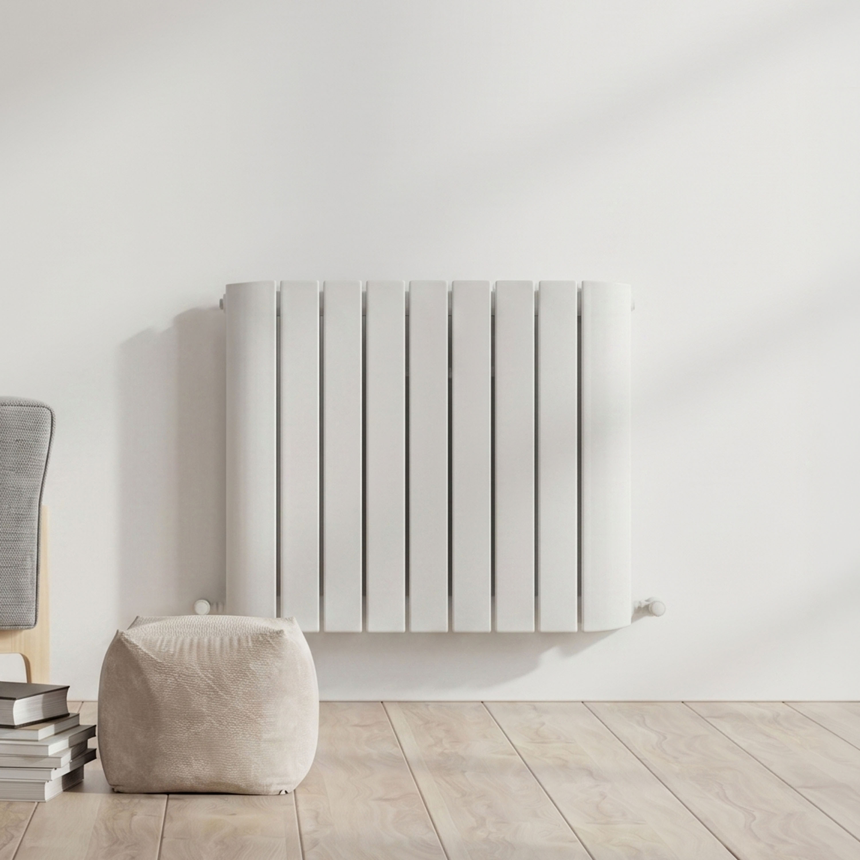 Carisa Gaia Oval Single Panel Horizontal Aluminium Radiator