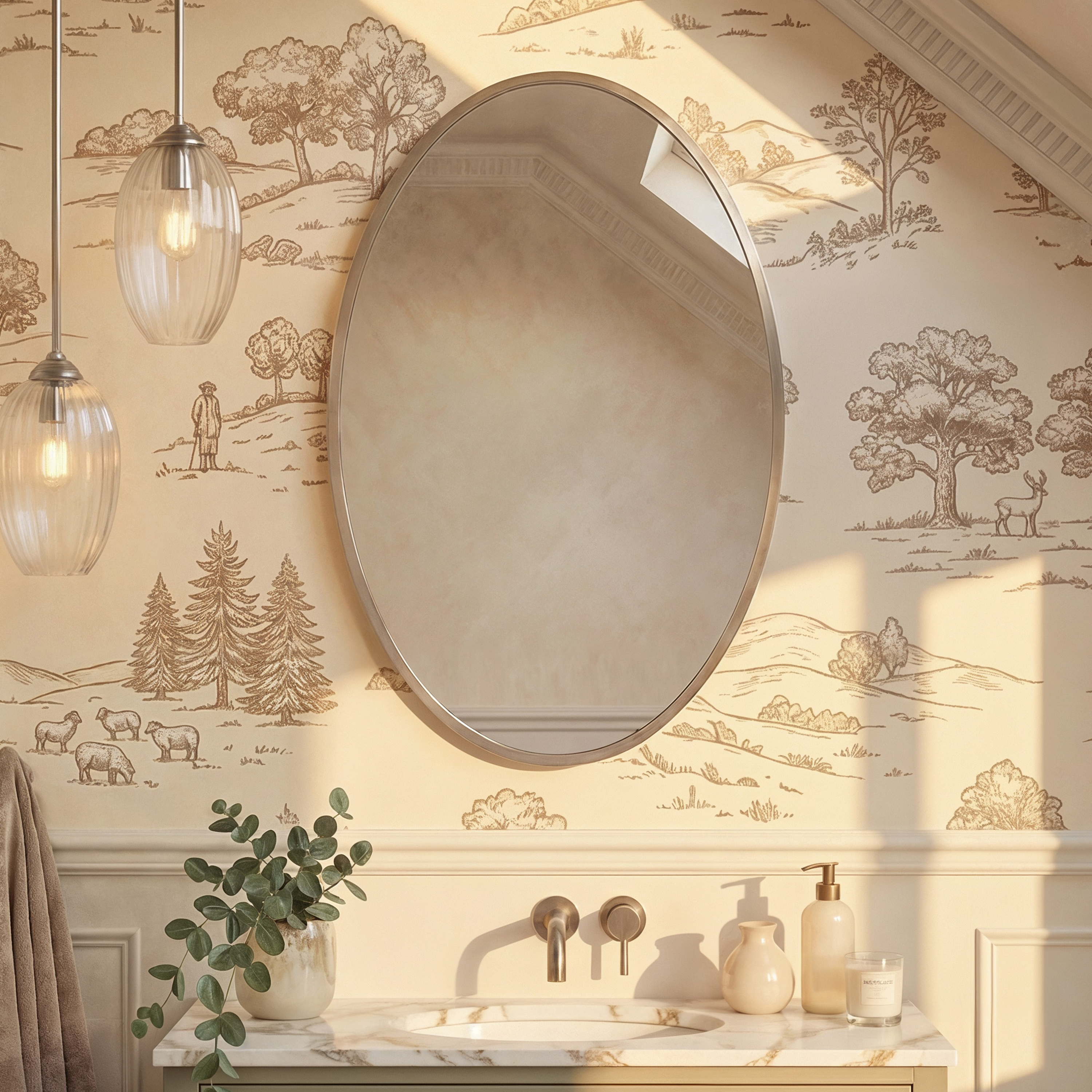 Origins Living Delphine Oval Mirror - 550 x 800mm