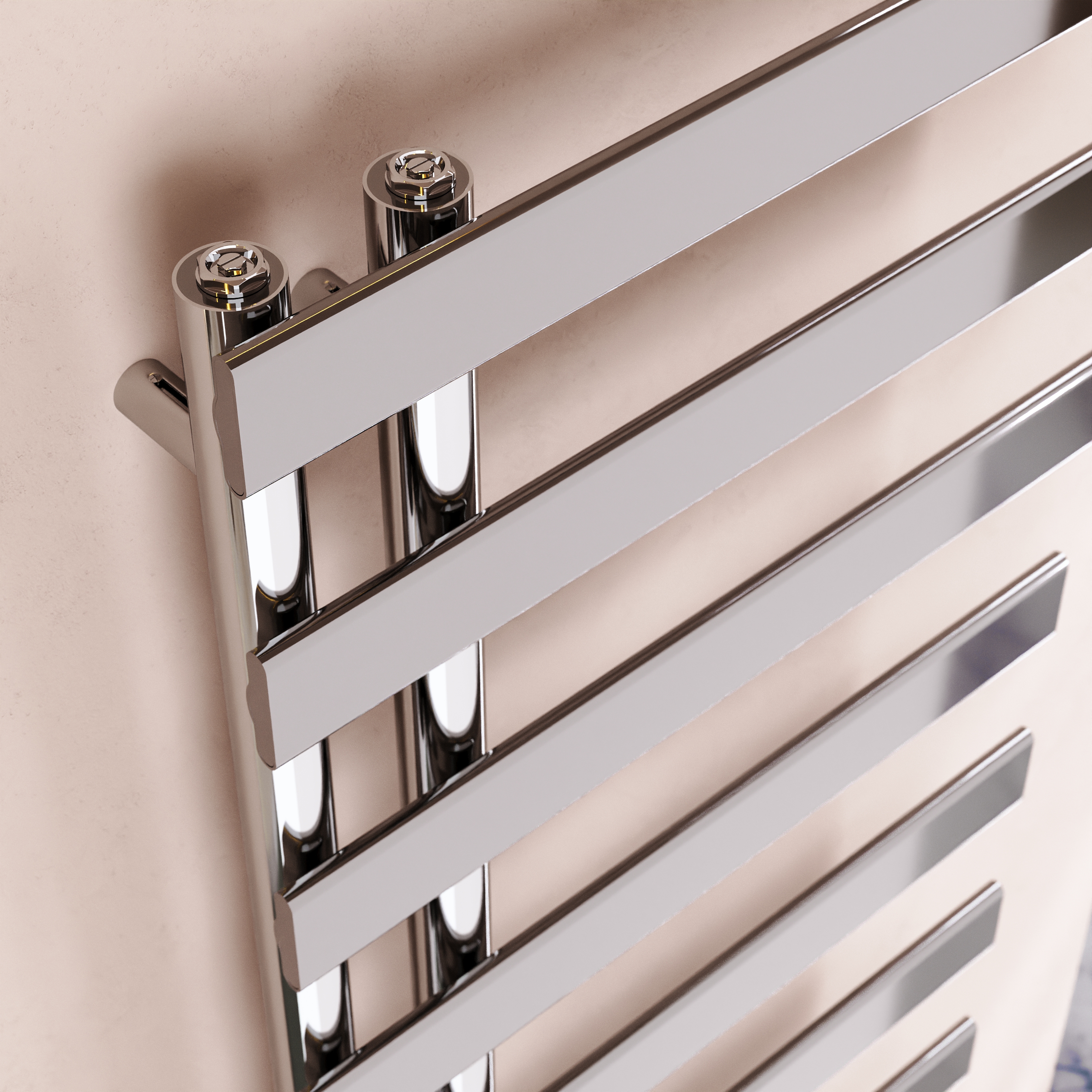 Toasty Retreat Chrome Offset Heated Towel Rail