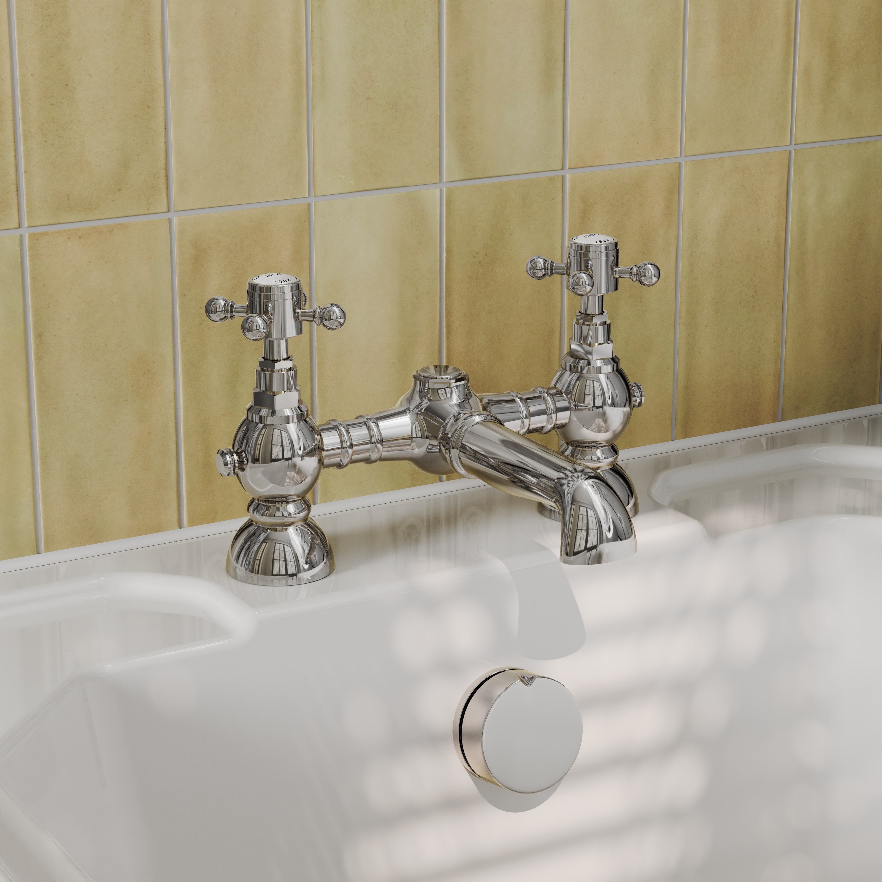 Butler & Rose Eliza Crosshead Deck Mounted Bath Filler Tap