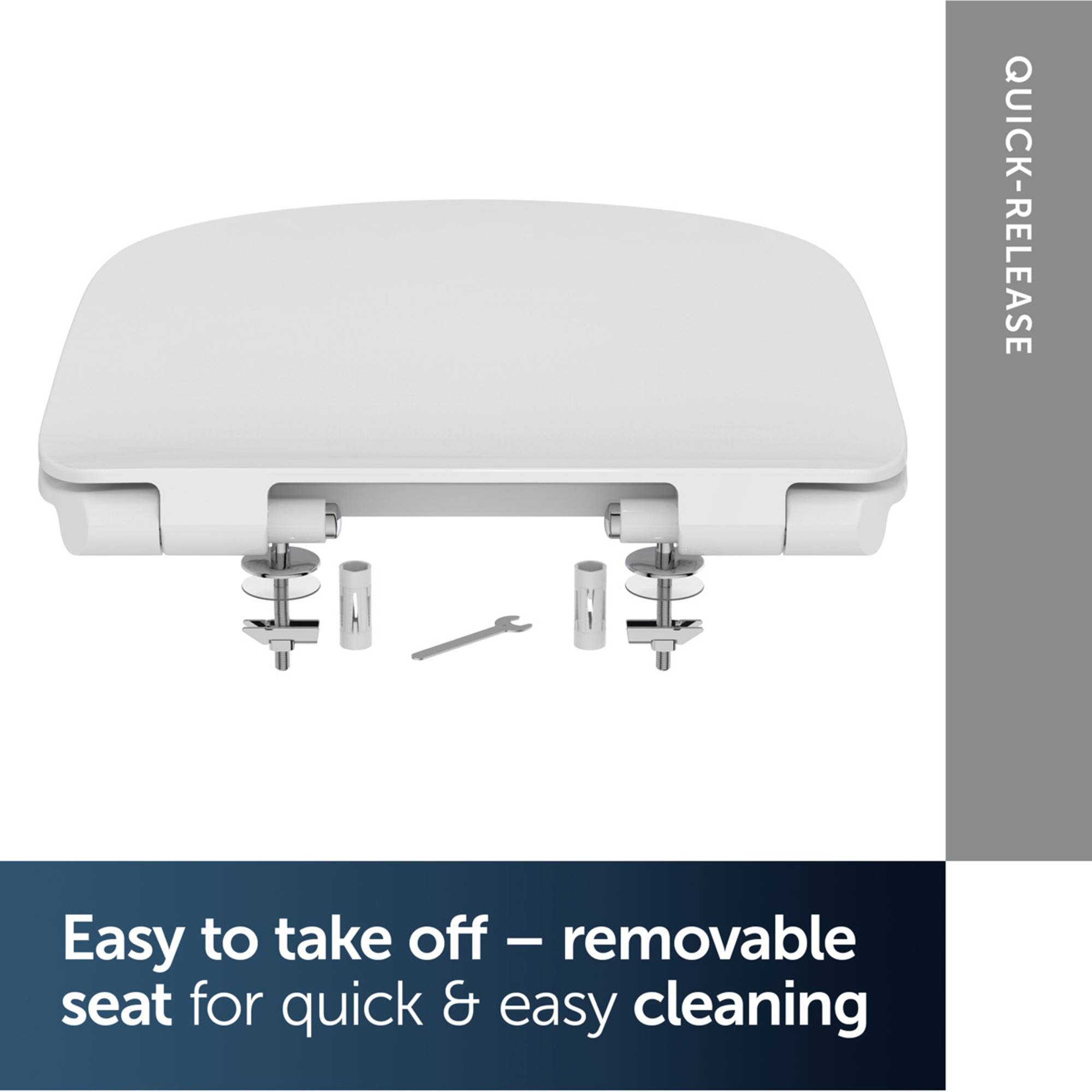Ideal Standard Tesi Wafer Thin Soft Close Toilet Seat with Quick Release Hinges