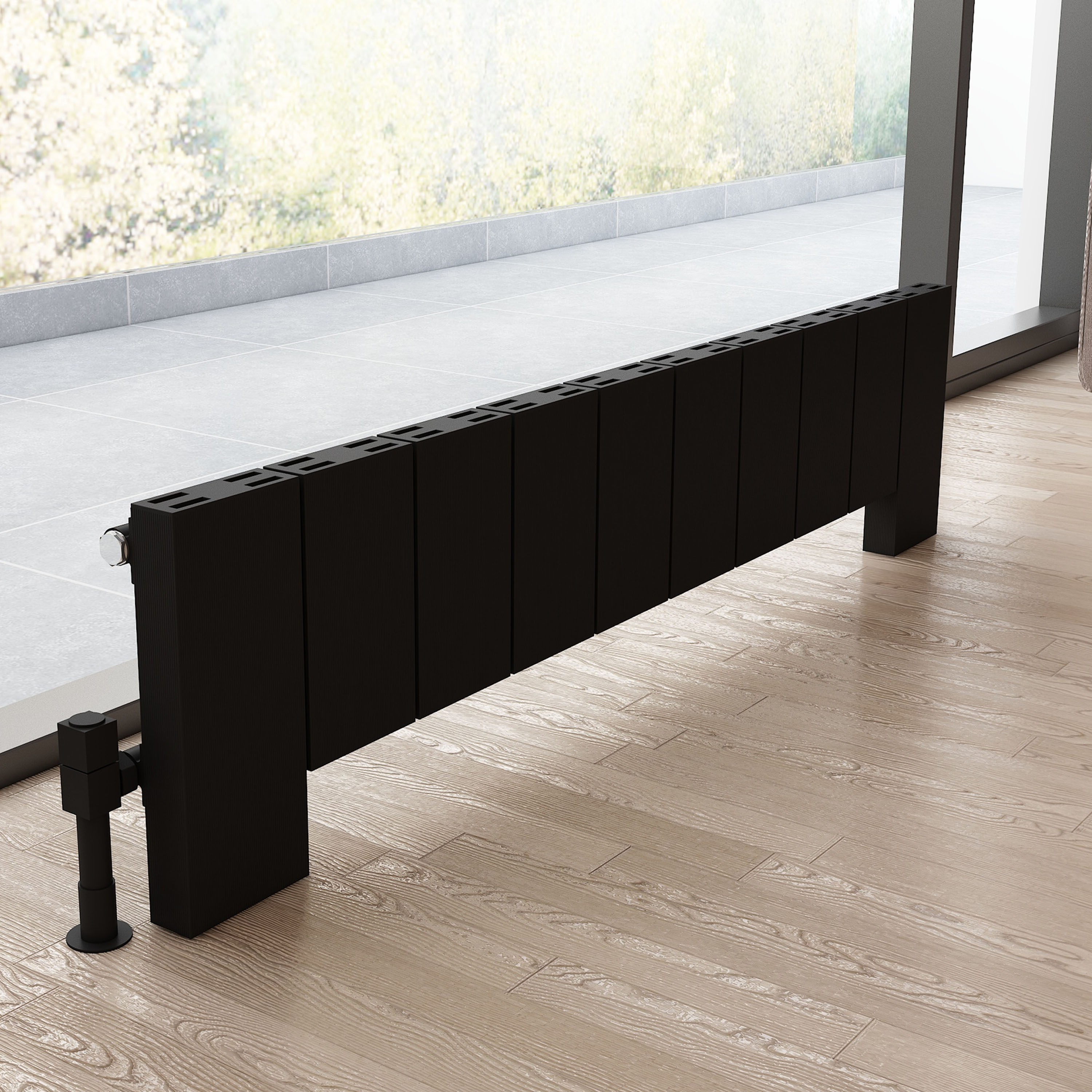 Carisa Elvino Floorstanding Panel Designer Aluminium Radiator