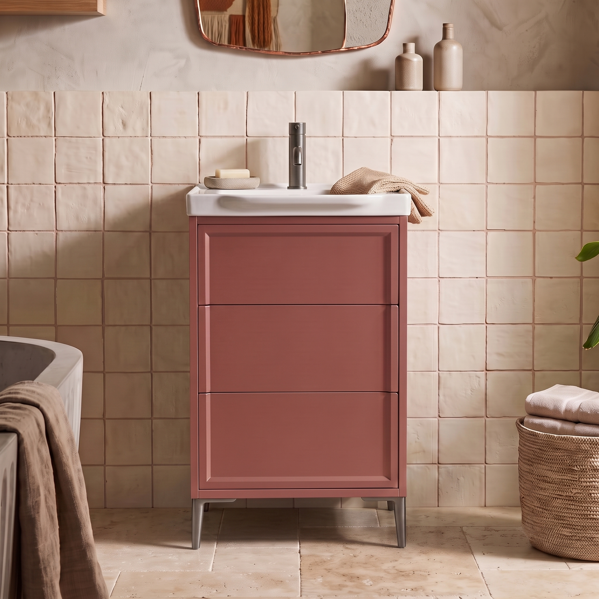 Elara 500mm Floorstanding Vanity Unit & Basin with Leg Set