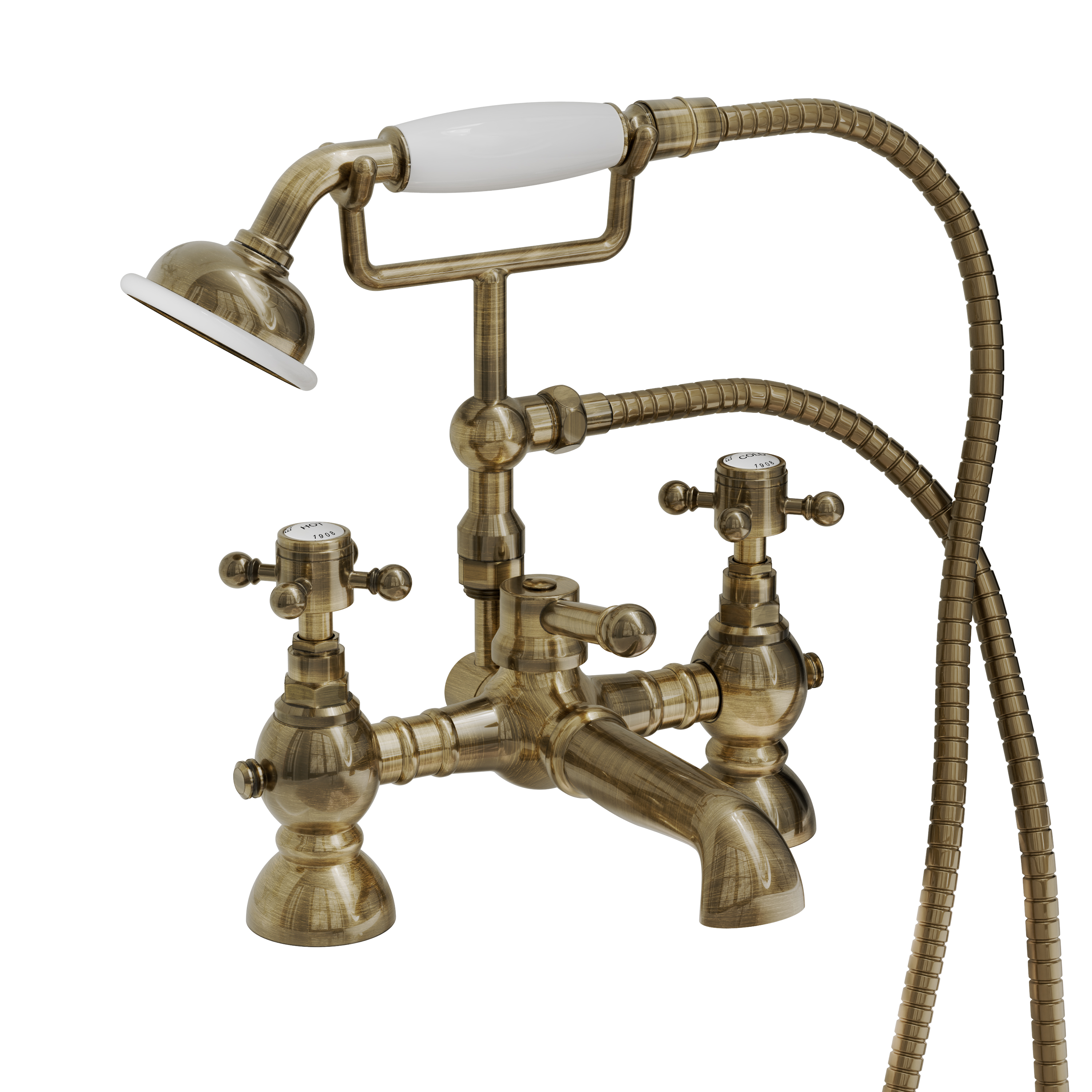 Butler & Rose Eliza Crosshead Deck Mounted Bath Shower Mixer Tap