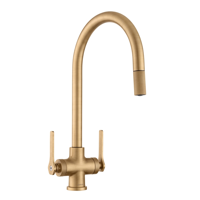 Relax Tap Leisure AquaSpirit Twin Lever Pull Out Mono Kitchen Mixer Tap | Tap ...