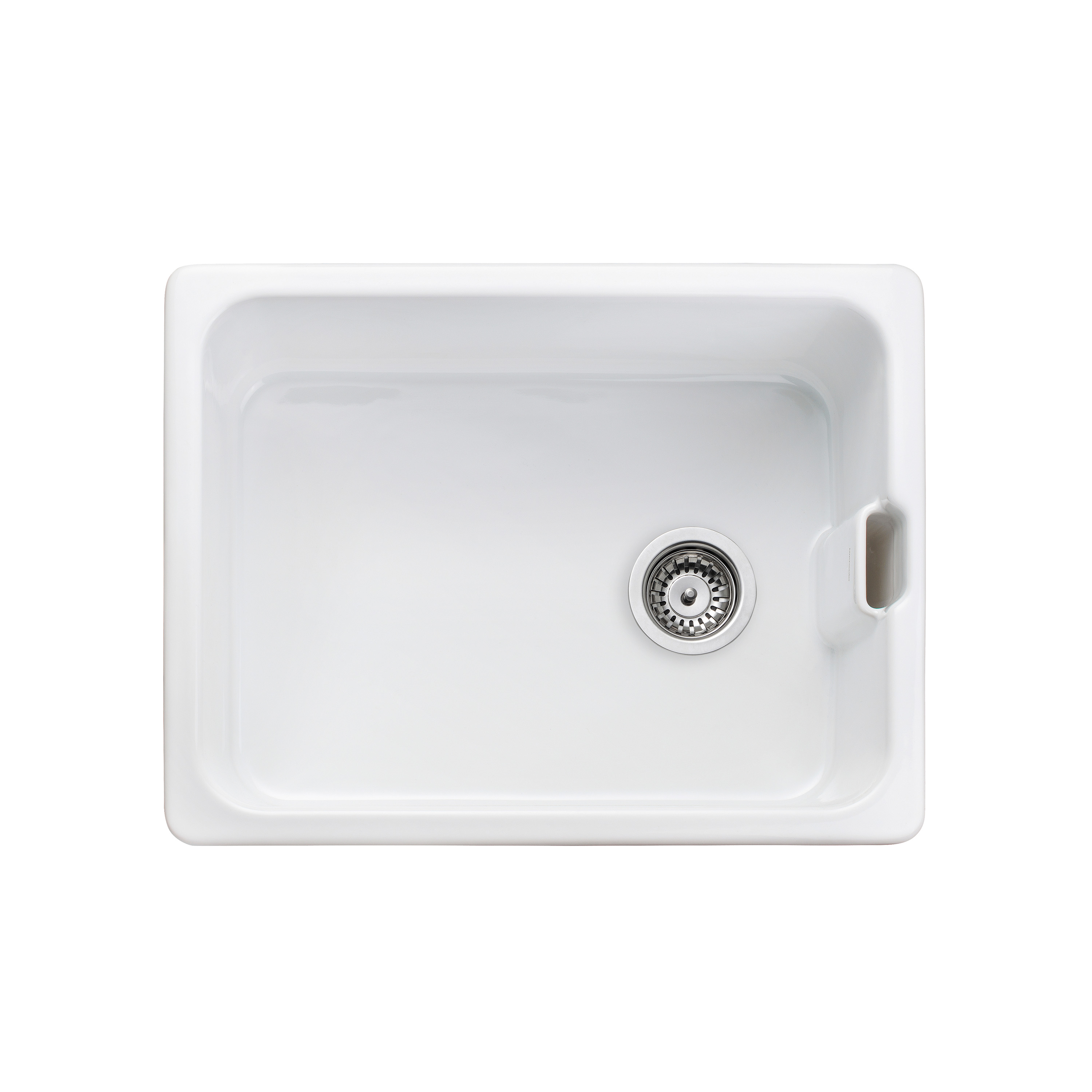 Rangemaster Farmhouse 1 Bowl White Fireclay Ceramic Belfast Sink - 595 x 455mm