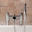 Universal Tap-Mounted Shower Handset Holder for Bath Shower Mixer Taps - Round