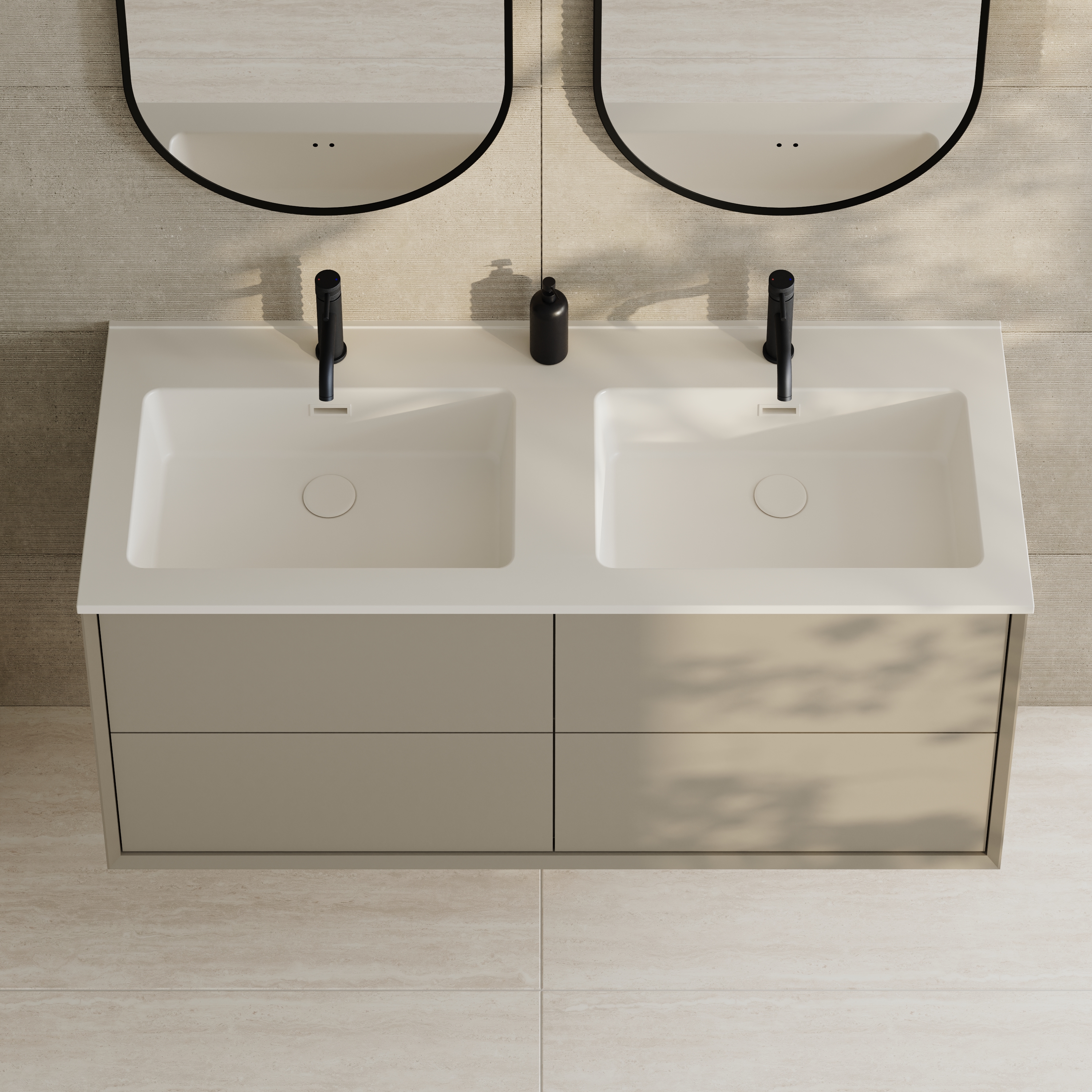 Oslo 1200mm Wall Mounted Vanity Unit & Matt White Basin
