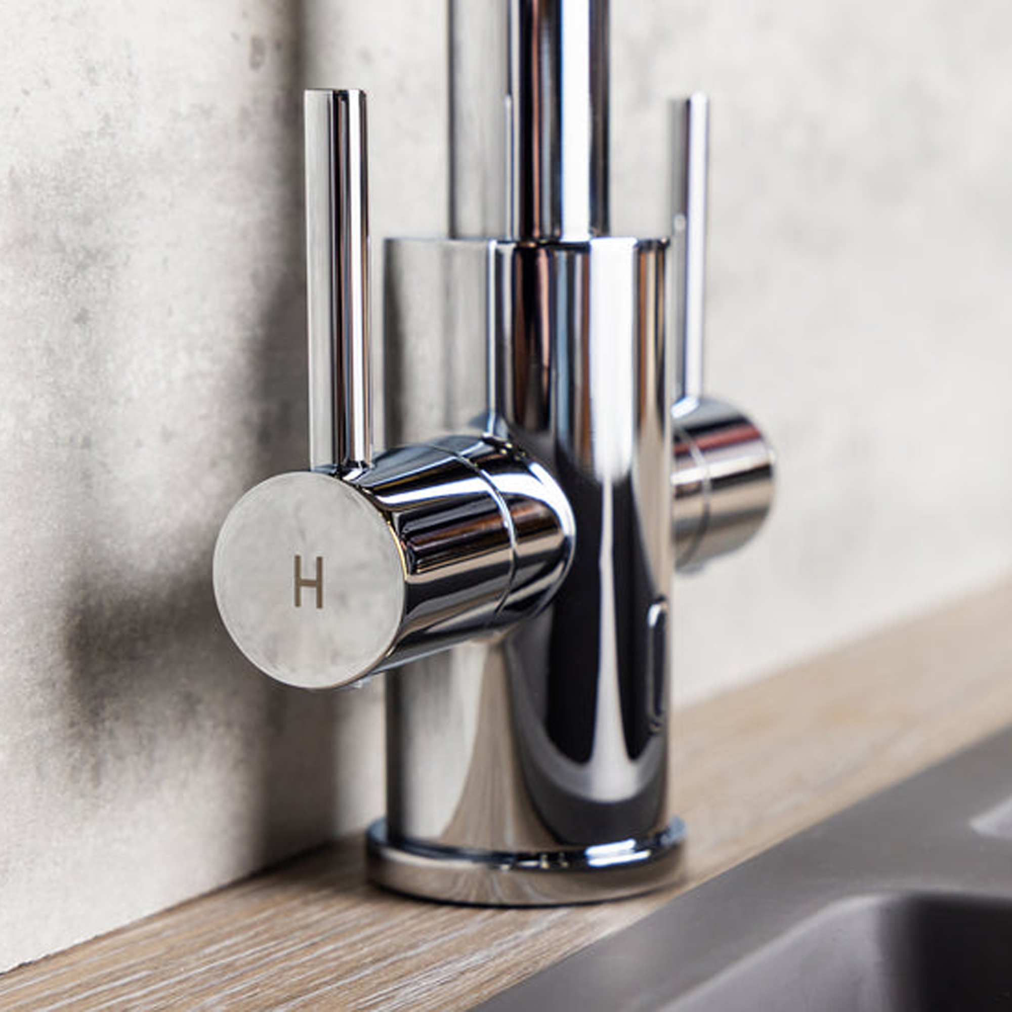 Top-Fix Torra Twin Lever Mono Kitchen Mixer Tap
