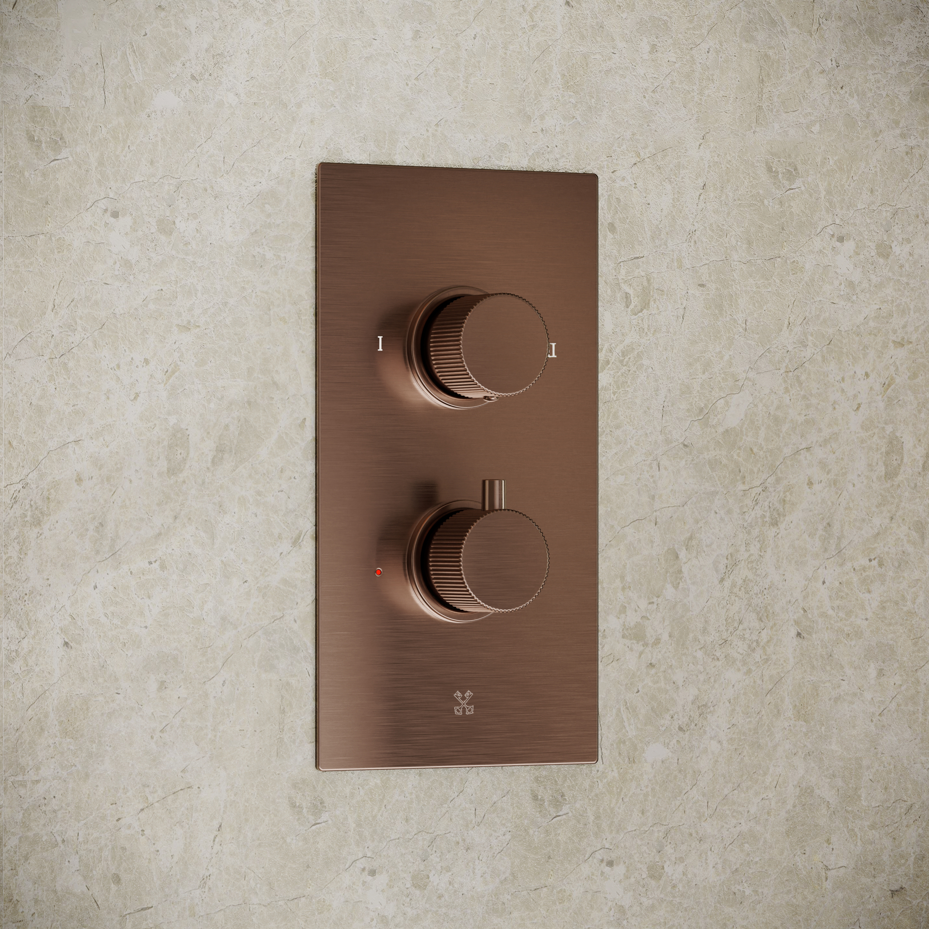 Core Shower Package with 2 Outlet Portrait Concealed Valve, Shower Head & Fluted Handset Slide Rail Kit
