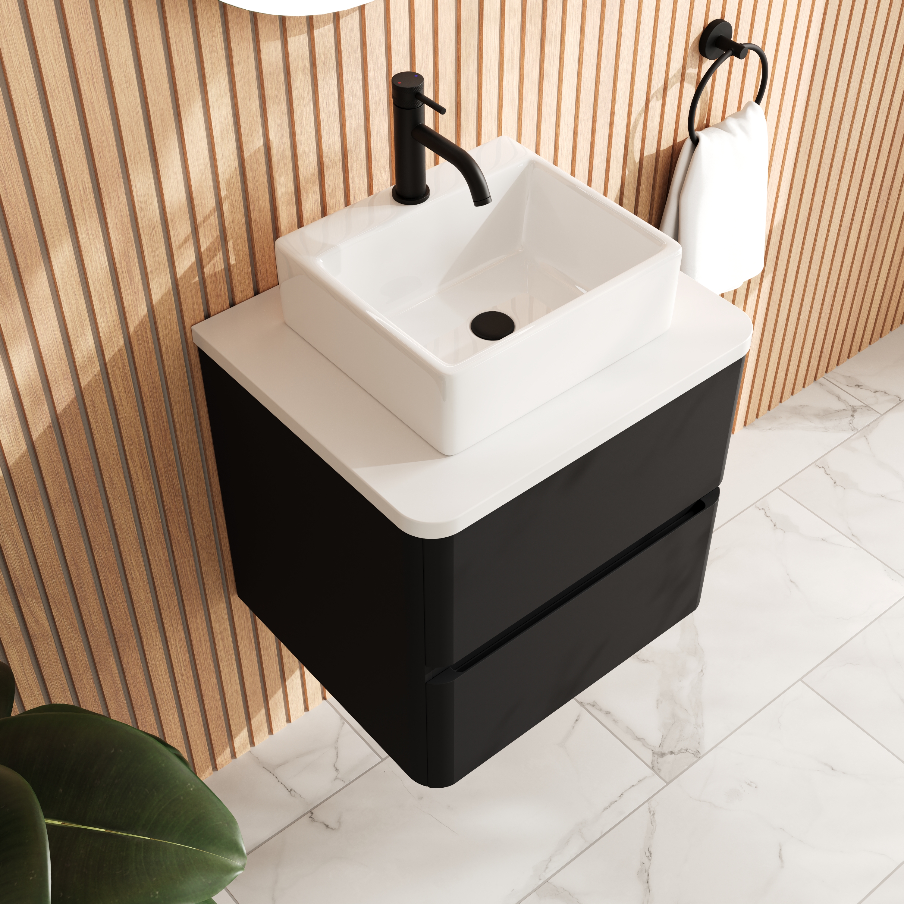 Drench Origin 500mm Wall Mounted Vanity Unit & Countertop