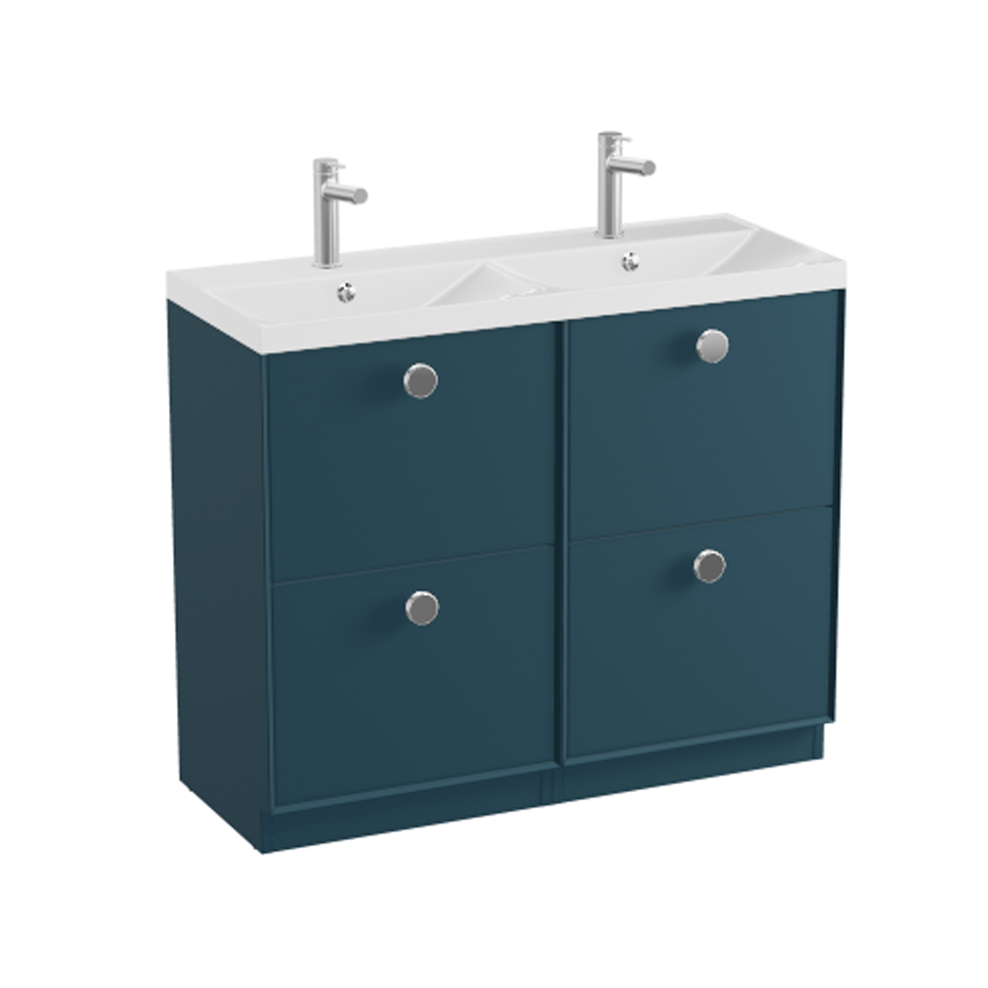 Vado Safari 1000mm Floorstanding Vanity Unit & Double Basin