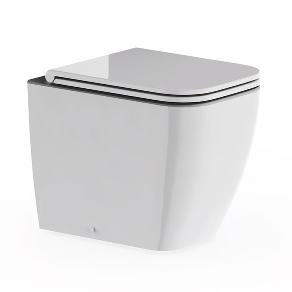 Crosswater Mada Square Back to Wall Rimless Toilet & Soft Close Seat