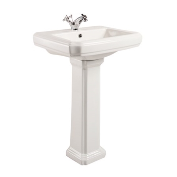 Butler & Rose Darcy Traditional 1 Tap Hole Basin & Full Pedestal