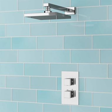 Drench Delilah Concealed Thermostatic Shower Valve & ABS Fixed Shower Head