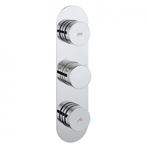Crosswater Dial Central 2 Outlet Concealed Thermostatic Shower Valve - Portrait