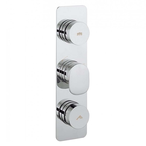 Crosswater Dial Pier 2 Outlet Concealed Thermostatic Shower Valve - Portrait