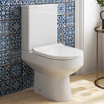 Lorraine Rimless Close Coupled Toilet with Soft Close Seat