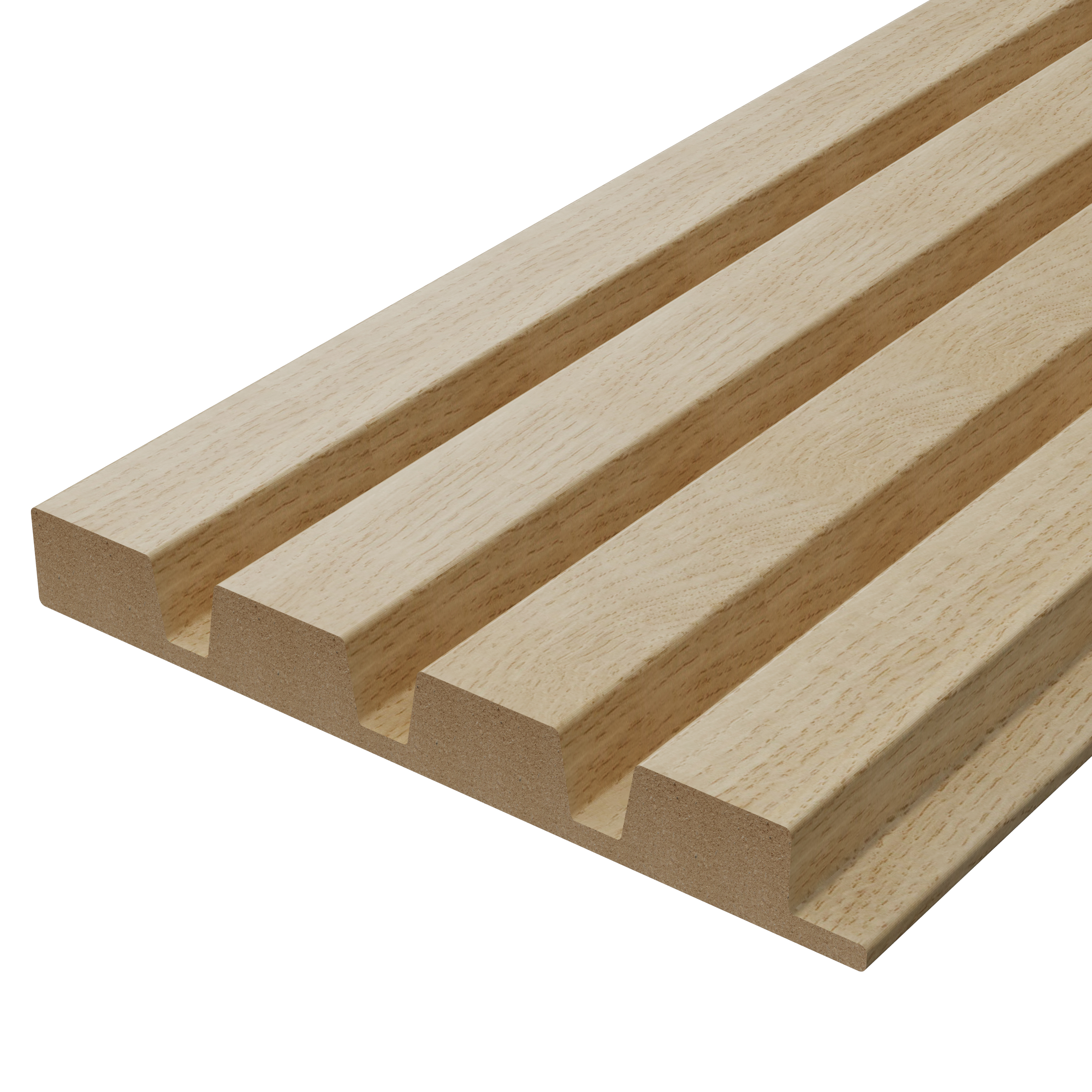 Drench Naturals Oak Slatted Wood Waterproof Bathroom Wall Panel - 3 pack | Tap Warehouse