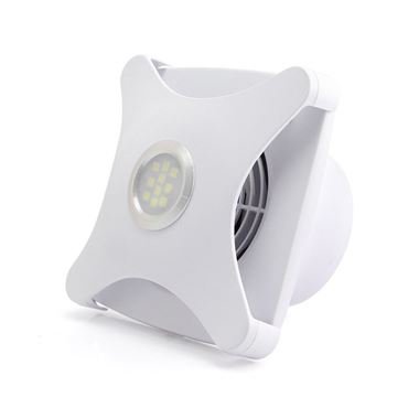 Drench Concealed Wall or Ceiling Mounted Extractor Fan with Light