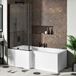 Drench L Shaped ArmourCast Reinforced Shower Bath with Panel and Shower Screen - 1700mm