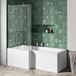 Drench L Shaped Shower Bath & L Shaped Screen with Panel - Left Hand - 1700mm