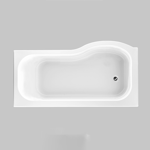 Drench P Shaped Shower Bath & Optional Panel - 1700mm
