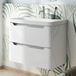 Ava 800mm Wall Hung Vanity Unit & Basin - Gloss White