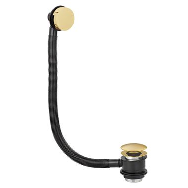 Drench Bath Click Clack Waste with Overflow - Brushed Brass